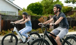 Ebike riders in neighborhood - House of Electric Bike
