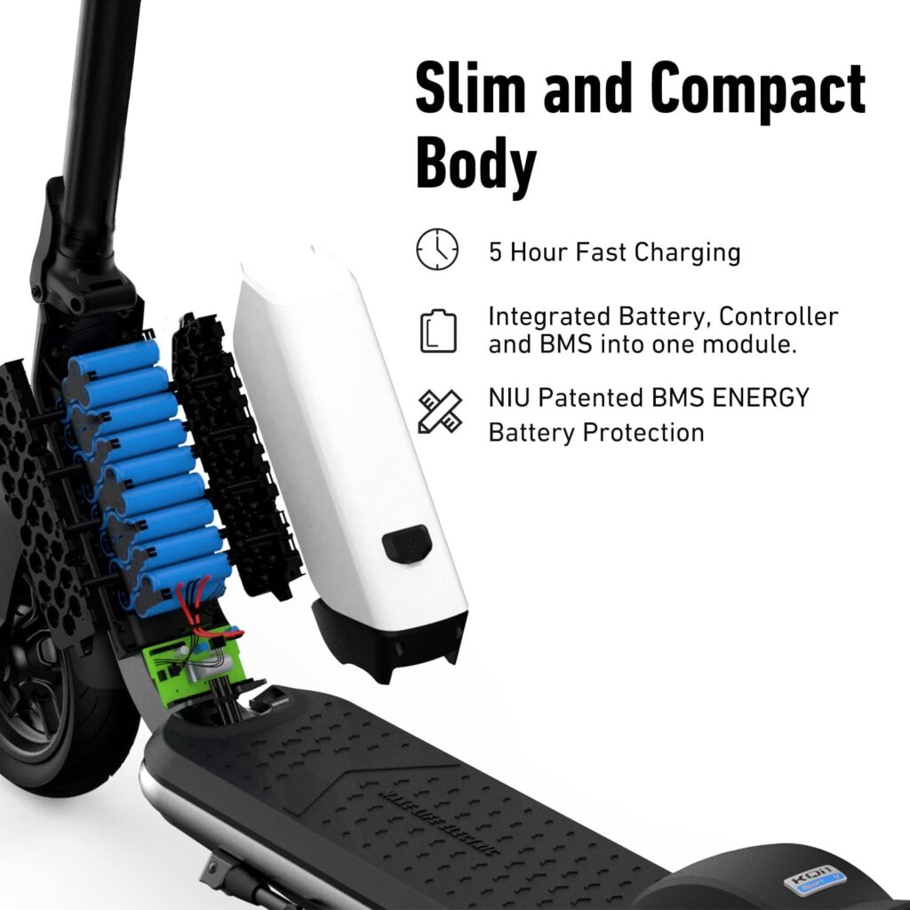 NIU KQi1 Pro Electric Scooter for Adults - 250W Power, 15.5 Miles Range, Max Speed 15.5MPH, 9 Tires, Dual Brakes, Portable Folding Commuting E Scooter, UL Certified