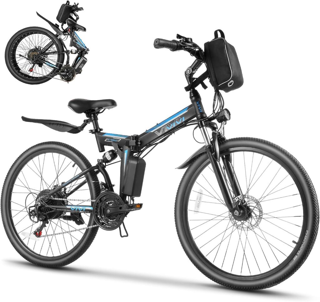 Vivi Electric Bike for Adults 26/20 Ebike, 500W Folding Electric Bike, 20MPH Adult Electric Bicycles with Removable 48V Battery, Up to 50Miles Range, Cruise Control, Dual Shock Absorber