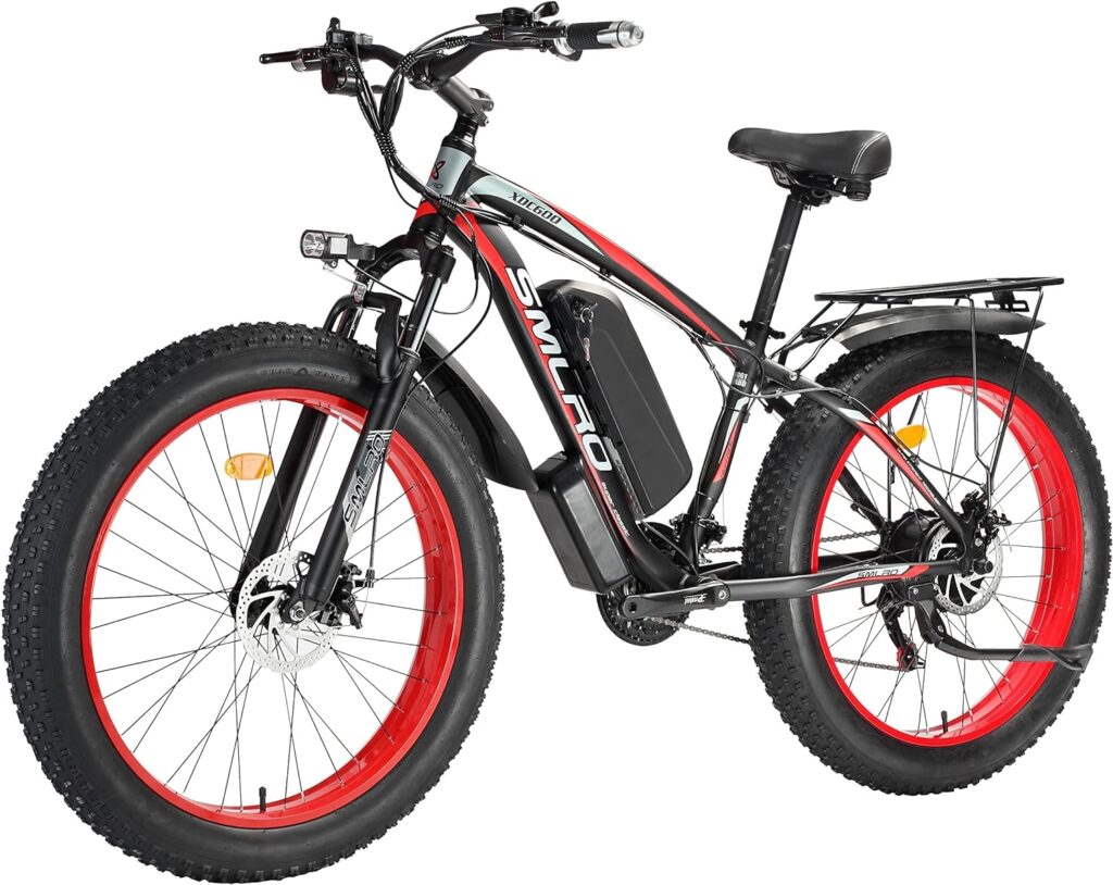 YinZhiBoo Electric Bike E-Bike Fat Tire Electric Bicycle 26 4.0 Adults Ebike 1000W Removable 48V/13AH Battery 21-Speed Shifting for Trail Riding/Excursion/Commute UL and GCC Certified