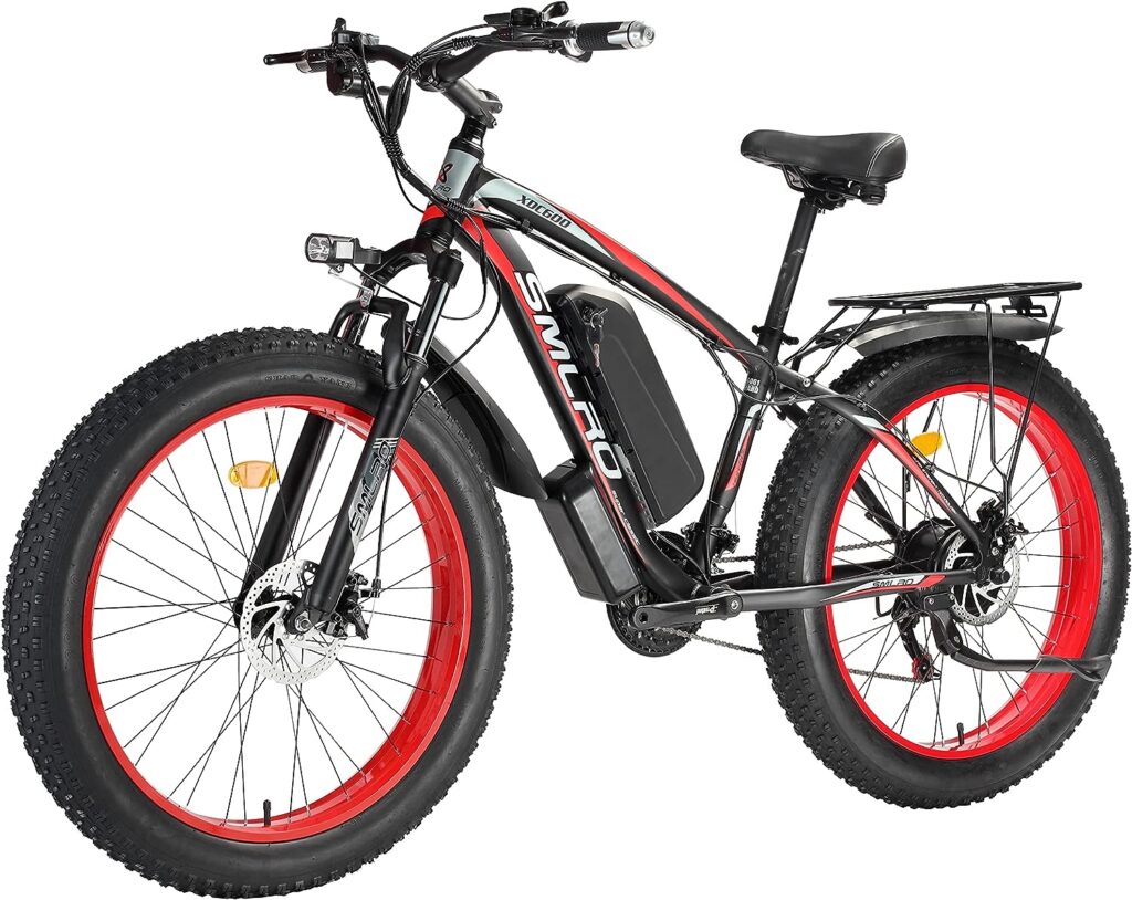 YinZhiBoo Electric Bike E-Bike Fat Tire Electric Bicycle 26 4.0 Adults Ebike 1000W Removable 48V/13AH Battery 21-Speed Shifting for Trail Riding/Excursion/Commute UL and GCC Certified