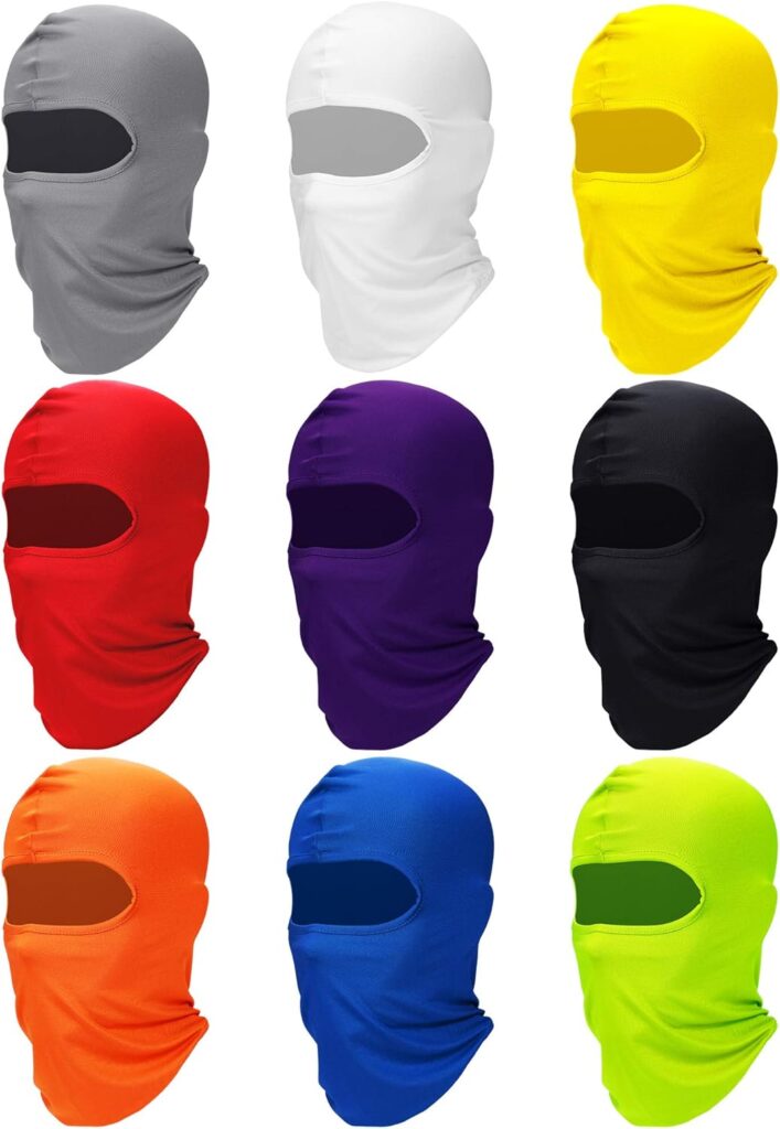 9 Pcs Ski Mask for Men Full Face Cover Winter Warm Face Mask UV Sun Protection Balaclava Mask for Outdoor Motorcycle Cycling