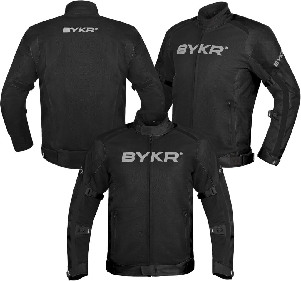 BYKR Mesh Motorcycle Jacket For Men Dual Sports Adventure Breathable Riding Protective Motorbike Jackets Enduro CE Armored