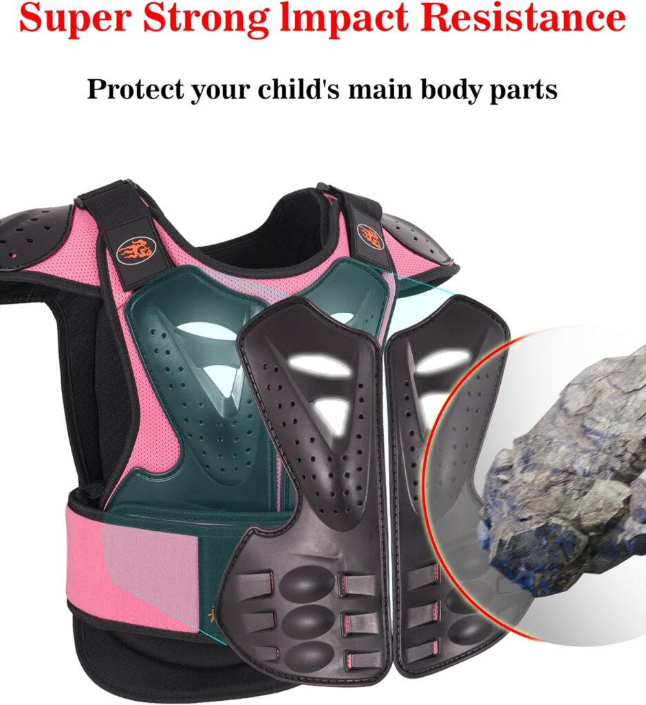 Kids Dirt Bike Gear Chest Protector Motocross Gear Motorcycle Armor Vest Elbow Guard Knee Shin Guard Pads Youth Motorcycle Protective Gear