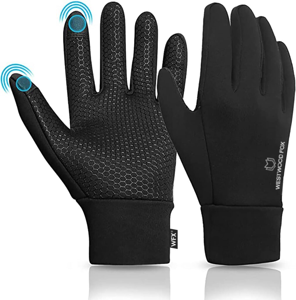 Kids Winter Thermal Cycling Gloves Boys Girls Flexible Grip Touchscreen Cycling Bike Gloves for Children Running Ski Anti-Slip Mitts