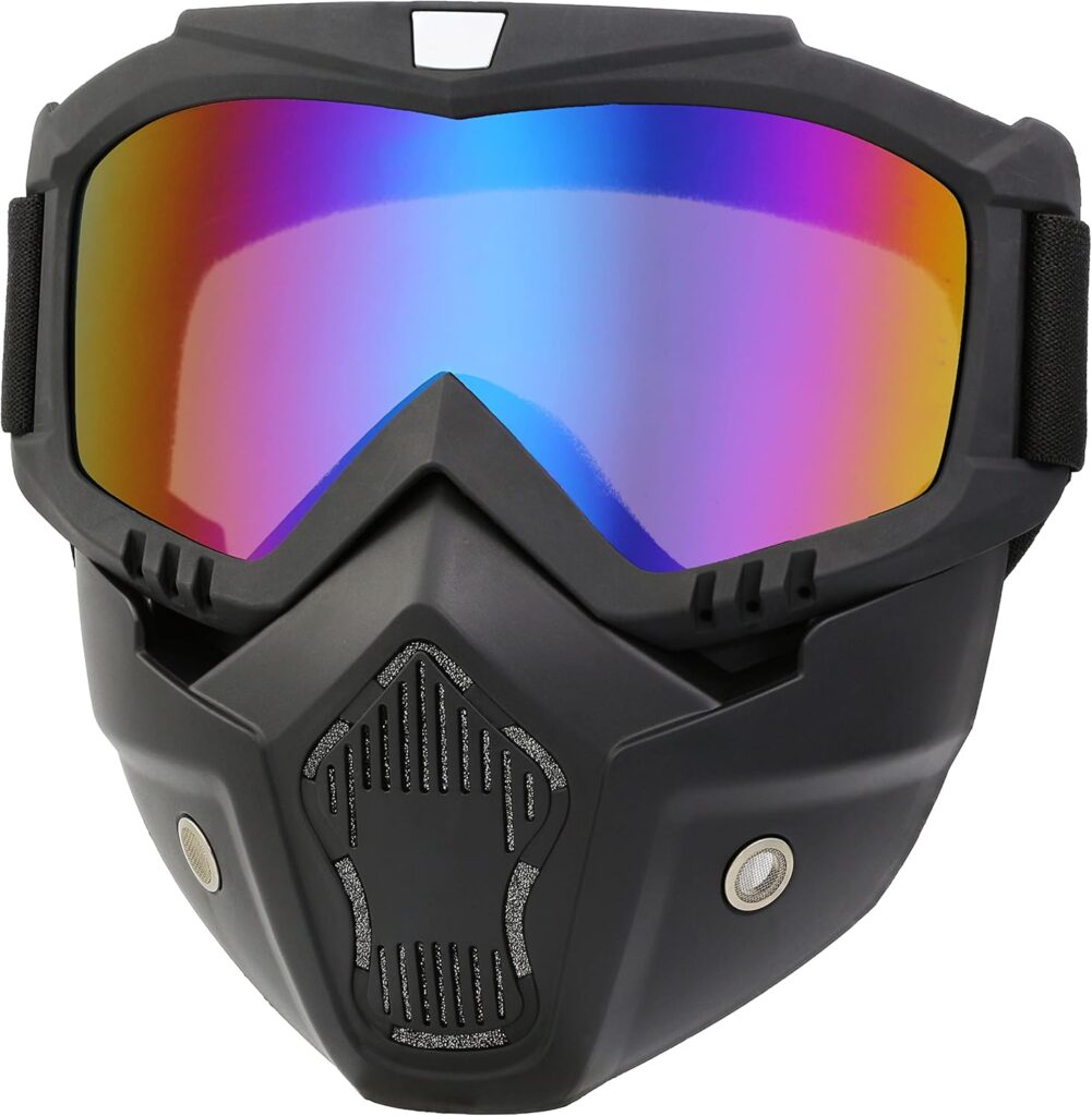 Motorcycle Face Mask Full Face,Dirt Bike Goggles Motocross, ATV, Offroad, Riding Racing Goggles For Men Women