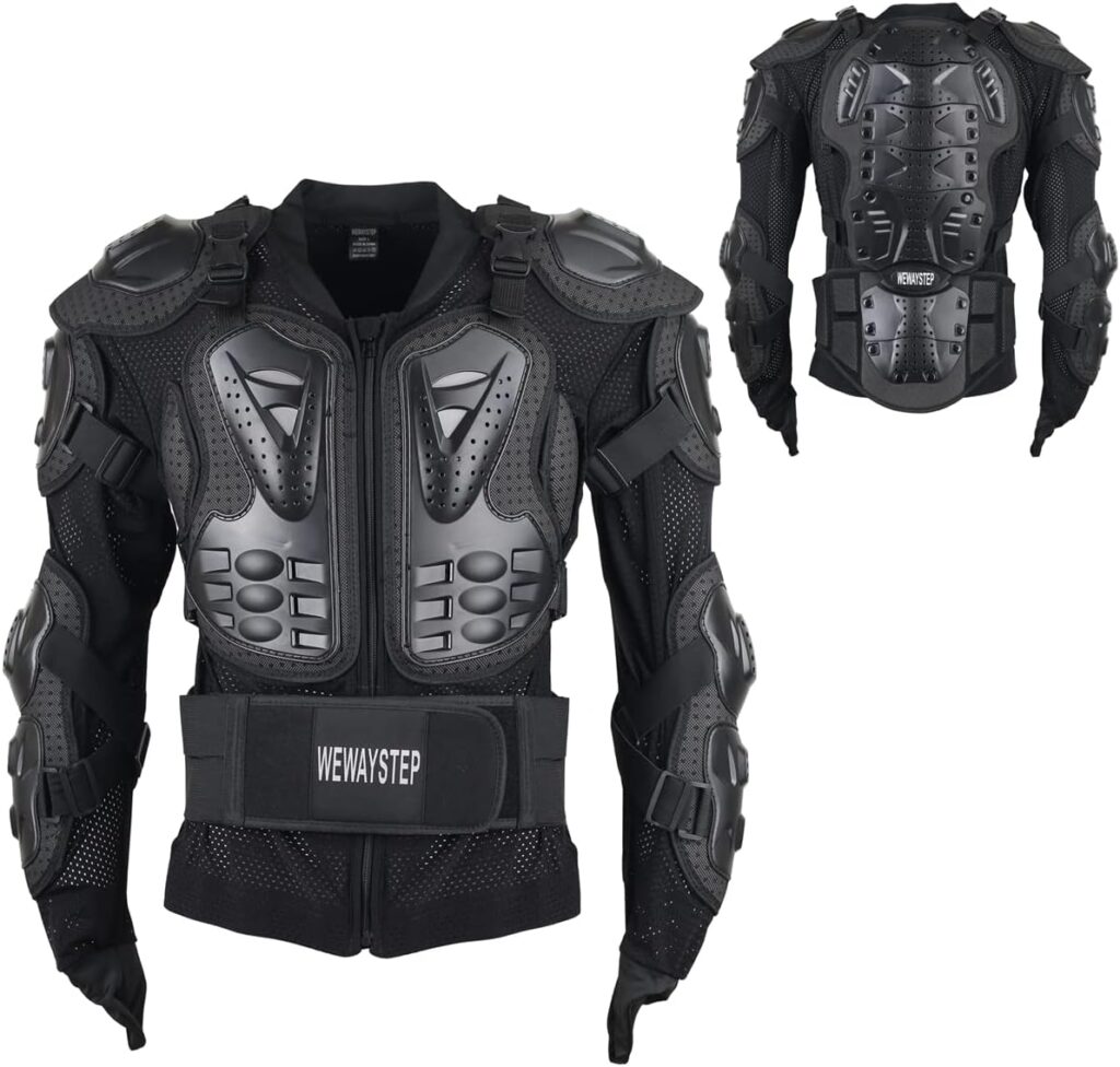 Motorcycle Protective Jacket Full Body Armor, Chest Spine Protection Dirt Bike Gear for Men Motocross MTB Racing