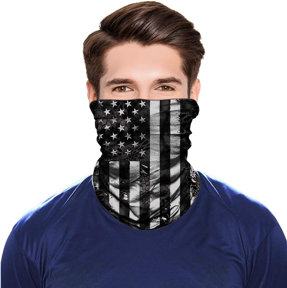 Neck Gaiter Shield Scarf Bandana Face Mask Seamless UV Protection for Motorcycle Cycling Riding Running Headbands