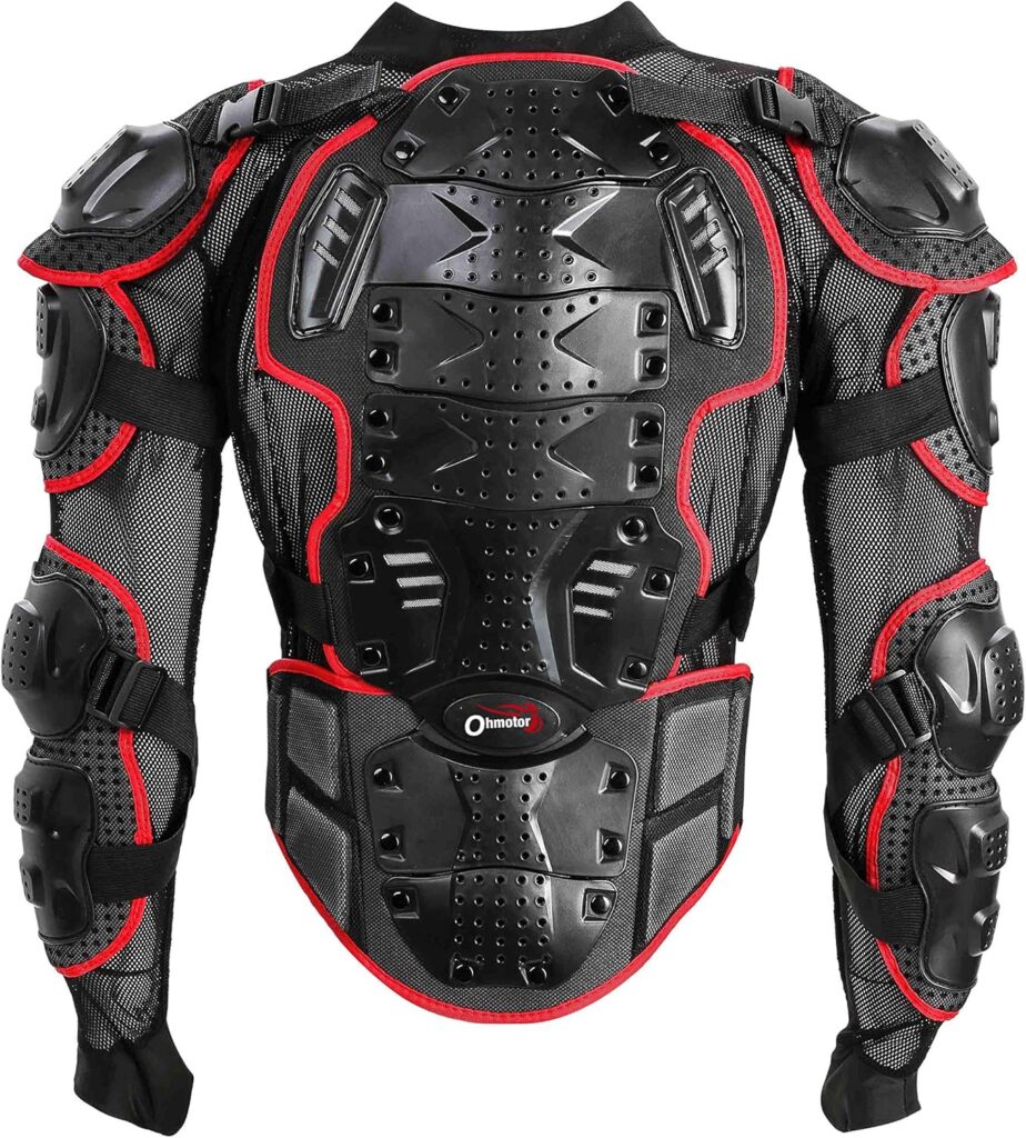 OHMOTOR Motorcycle Body Protective Jacket Armor Men, Motocross Riding Protective Gear,ATV Dirt Bike Chest Spine Protector