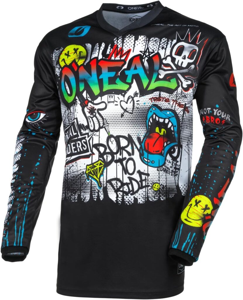 ONeal Boys Element V.24 Youth Dirt Bike Jersey, Black/White, Small US