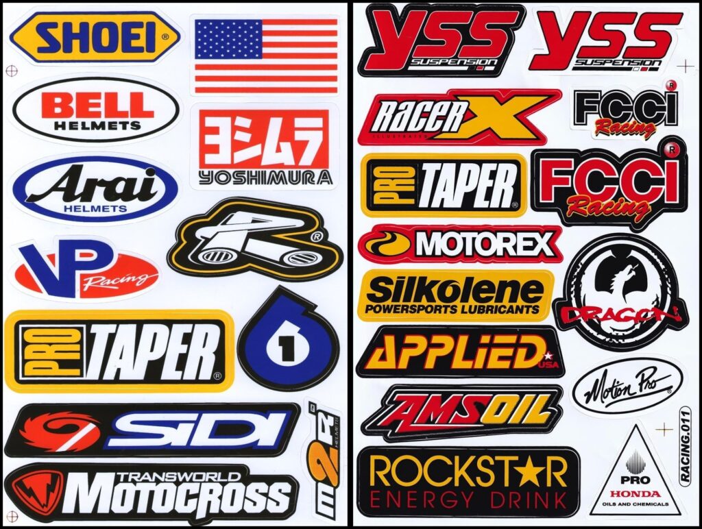 Racing Gear Decal Sticker Mx Motocross Dirt Bike ATV 2 Sheets #R203 by Rockstar