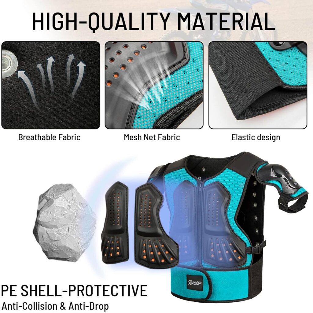 Reomoto Kids Protective Gear,Motorcyle Armor Suit Dirt Bike Gear for Kids Dirt Bike Cycling Skating Off-RoadRiding Skiing