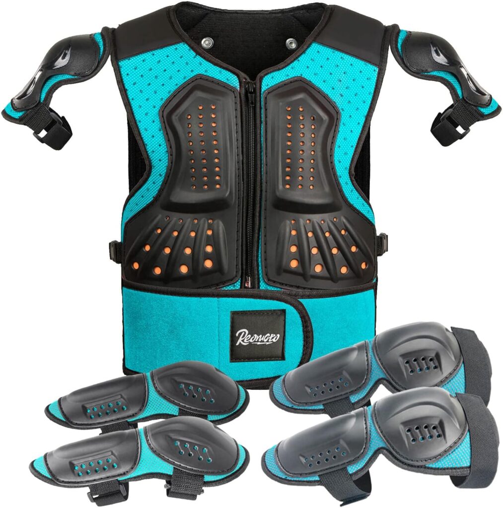 Reomoto Kids Protective Gear,Motorcyle Armor Suit Dirt Bike Gear for Kids Dirt Bike Cycling Skating Off-RoadRiding Skiing