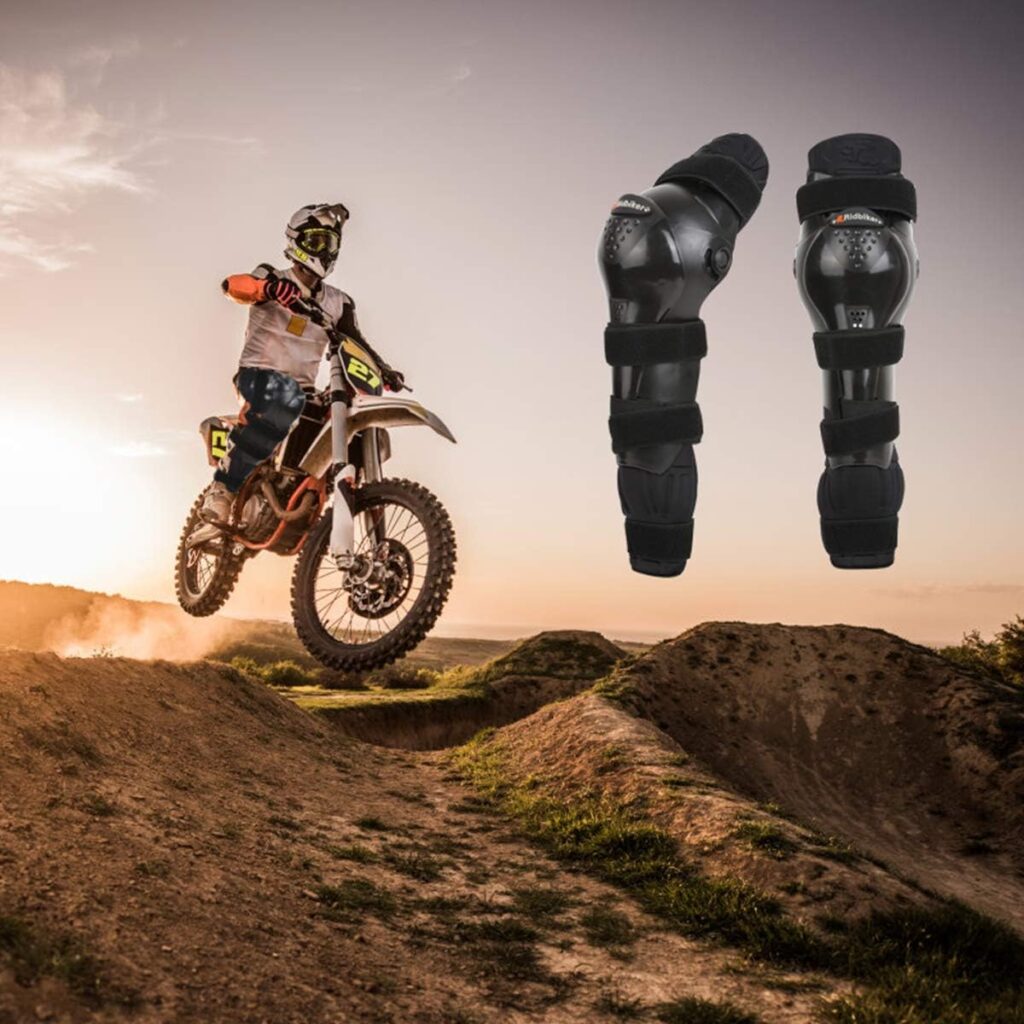 RIDBIKER Motorcycle Knee Shin Guard / Elbow Guard for Men Dirt Bike Gear Adjustable Armor Protective Gear for Motocross Knee Shin Pads Racing MTB