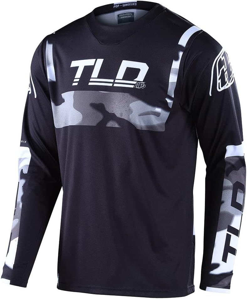 Troy Lee Designs GP Brazen Camo Jersey - Motocross Dirt Bike ATV Enduro Dual Sport Racing Off Road Long Sleeve Riding Gear - Adult Mens (Gray, LG)