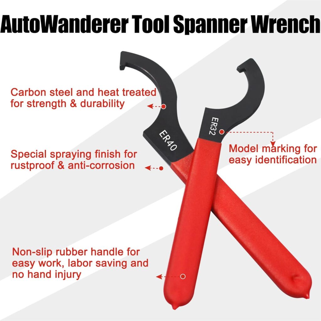 Universal Spanner Wrench Set 6Pcs Steel Adjustable Shock Wrench Coilover Spanner Motorcycle Coil Over Shock Adjustment Tool