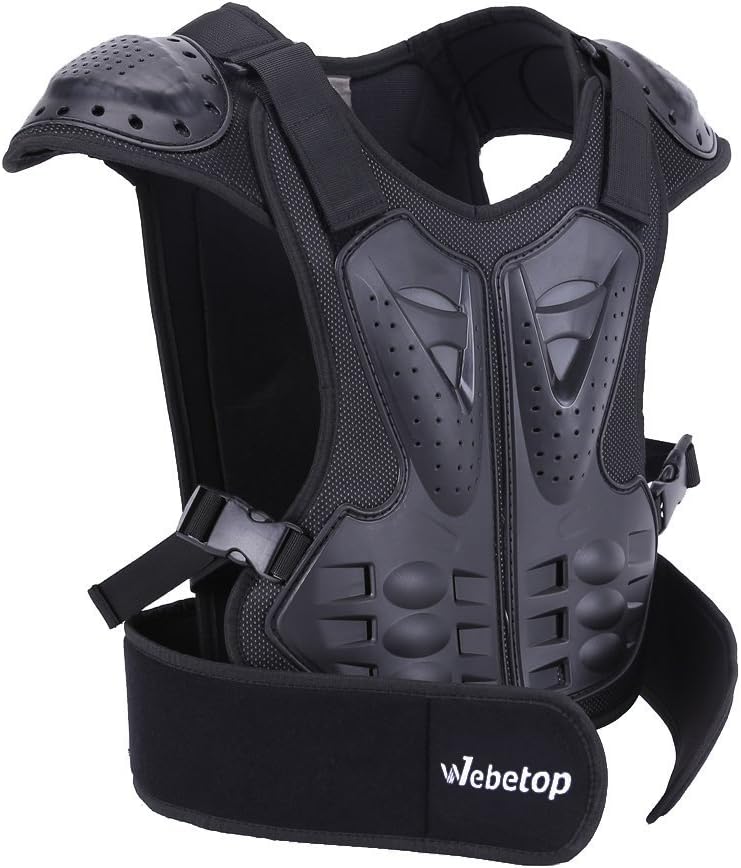 Webetop Kids Dirt Bike Chest Protector Motocross Adjustable Youth Chest Protector Shock-Resistant Dirt Bike Gear for ATV, Cycling